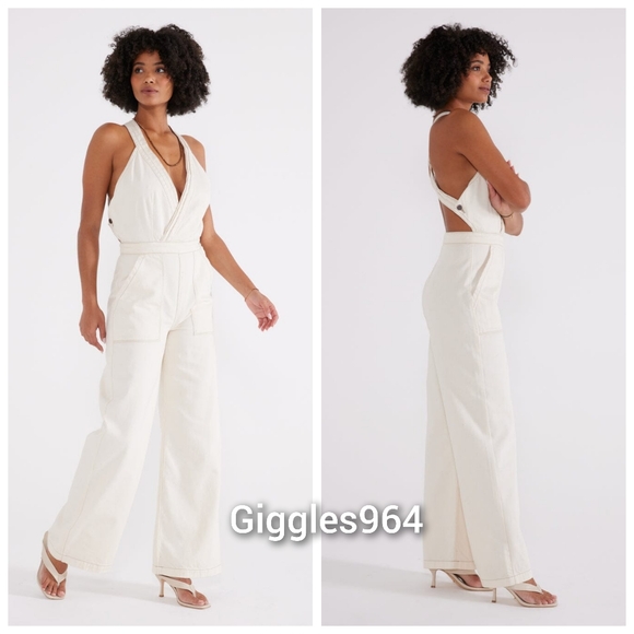 Etica Emel Carpenter Jumpsuit Denim Overalls - Picture 3 of 4